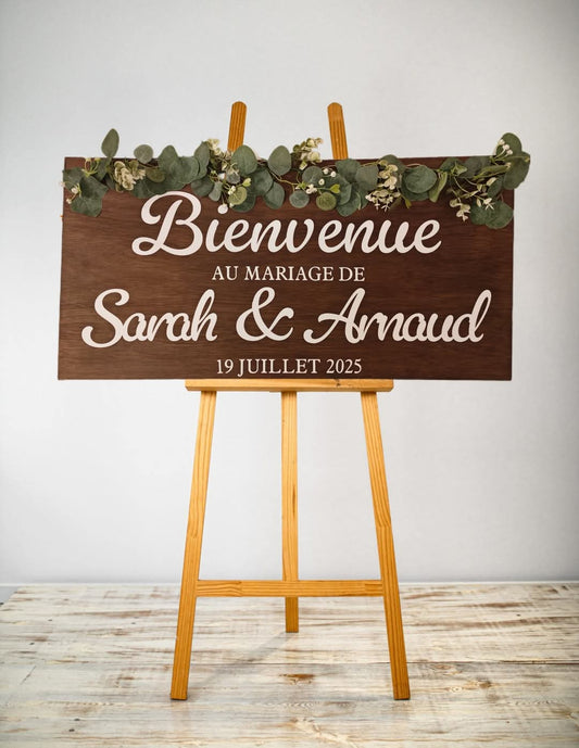 Panneau bienvenue contreplaqué