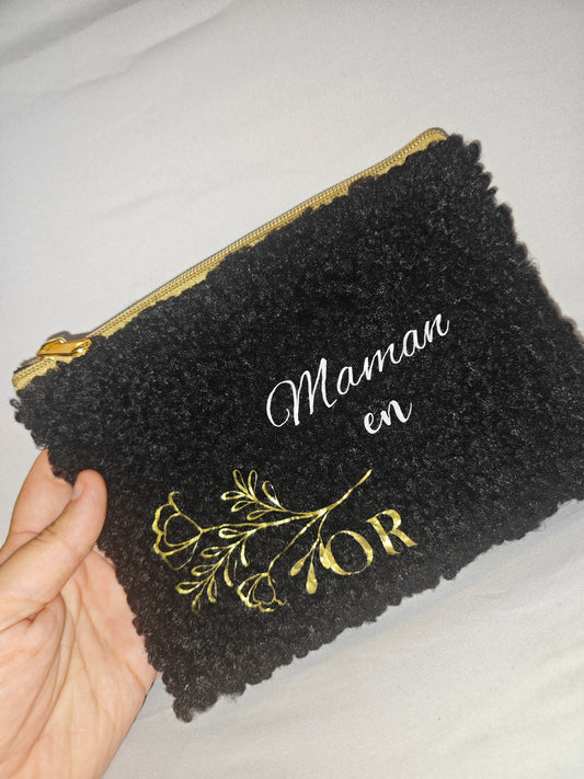 Pochette imitation fourrure (bouclette)