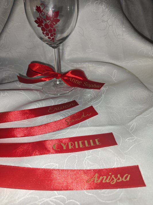 Marque place ruban pour verre